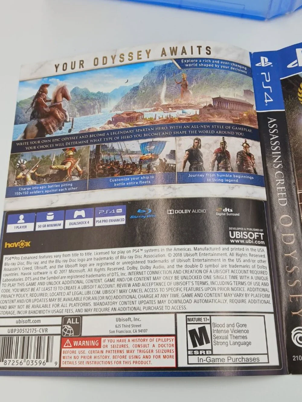 Assassin's Creed Odyssey (Sony PlayStation 4, PS4, 2018) Untested